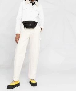 Moncler 'Felicie' Black Logo Patch Belt Bag