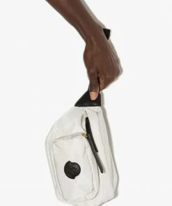 Moncler White 'Felicie' Black Logo Patch Belt Bag 10 Moncler White 'Felicie' Black Logo Patch Belt Bag