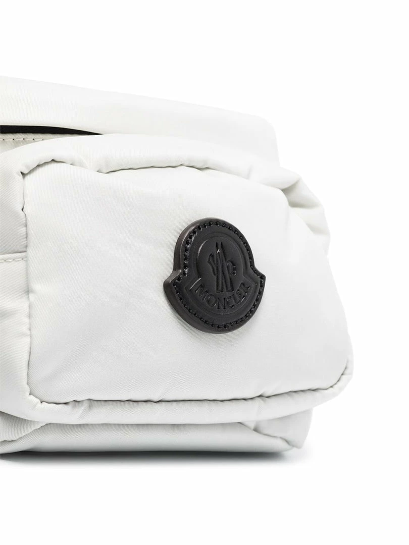 Moncler White 'Felicie' Black Logo Patch Belt Bag 7 Moncler White 'Felicie' Black Logo Patch Belt Bag