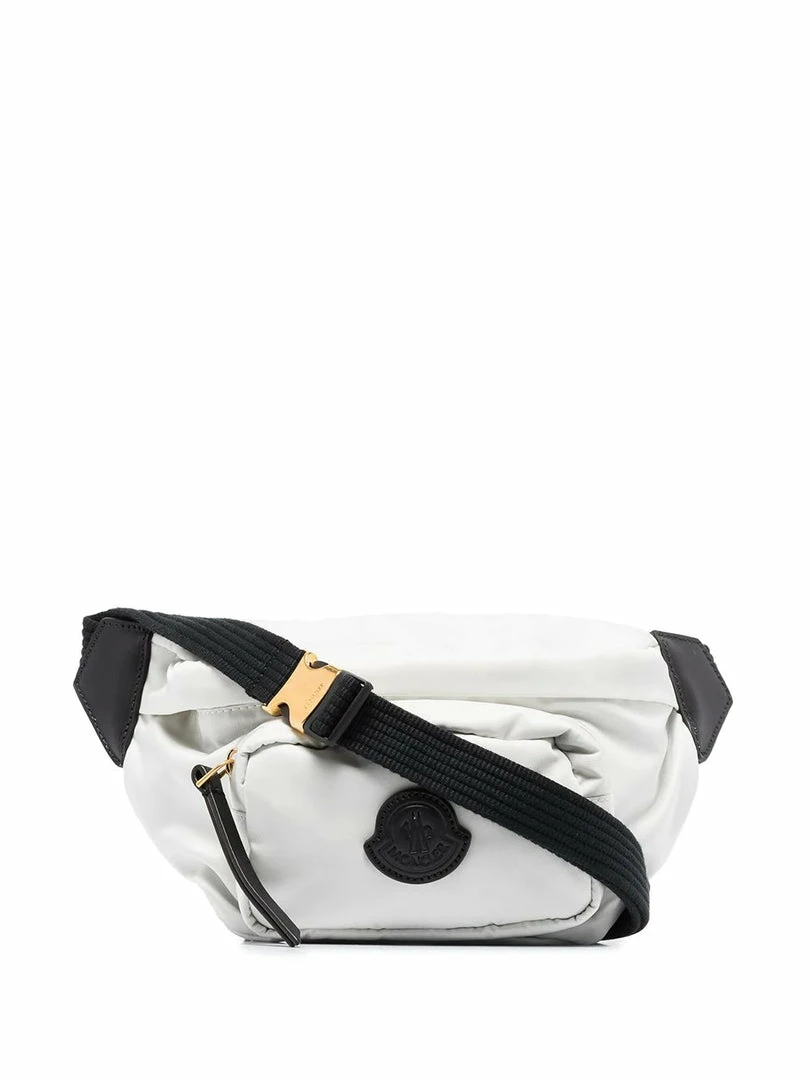 Moncler White 'Felicie' Black Logo Patch Belt Bag 3 Moncler White 'Felicie' Black Logo Patch Belt Bag