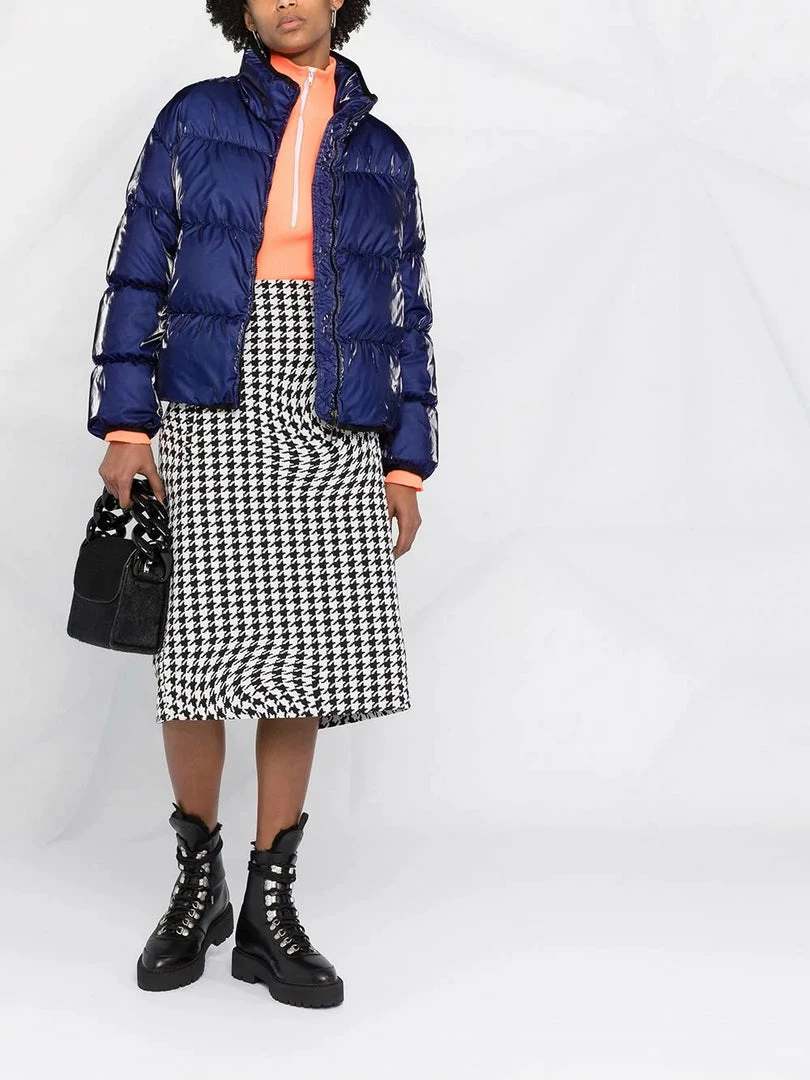 Moncler 'Grenit' Blue Cropped Padded Jacket 4 Moncler 'Grenit' Blue Cropped Padded Jacket