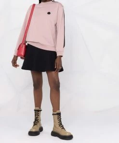 Moncler Pink And Black 'Contrasting Sleeve Sweater'