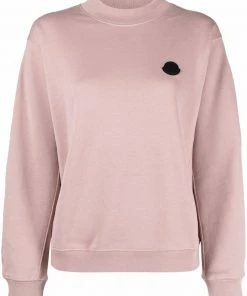 Moncler Pink And Black 'Contrasting Sleeve Sweater'