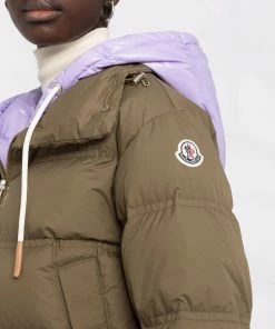 Moncler Green And Lilac 'Loctudy' Jacket