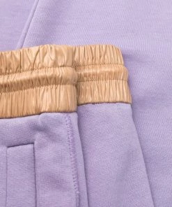 Moncler Purple And Beige 'Contrasting Trim Tracksuit Bottoms'