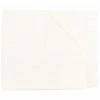 Moncler White 'Fringed Horizontal Logo Patch Scarf' 1 Moncler White 'Fringed Horizontal Logo Patch Scarf'