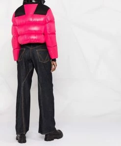 Moncler Pink And Black 'Jasione' Puffer Jacket