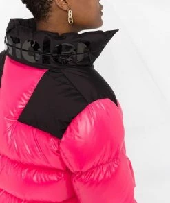 Moncler Pink And Black 'Jasione' Puffer Jacket
