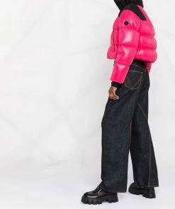 Moncler Pink And Black 'Jasione' Puffer Jacket
