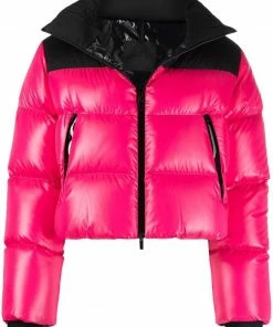 Moncler Pink And Black 'Jasione' Puffer Jacket
