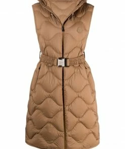 Moncler Brown 'Liveche' Sleeveless Coat
