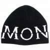 Moncler 'Monochrome Logo Detail Knit Hat'