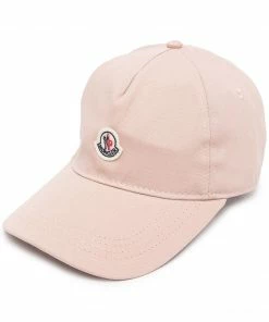 Moncler Pink 'Logo Patch Baseball Cap'