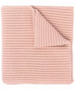 Moncler Pink 'Love Logo Patch Scarf'