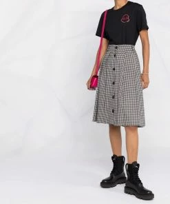 Moncler Black 'Love Logo Patch T-shirt'