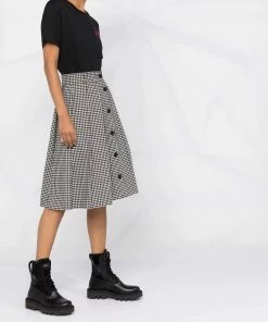 Moncler Black 'Love Logo Patch T-shirt'