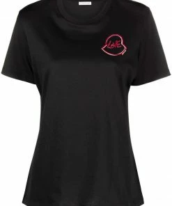 Moncler Black'Love Logo Patch T-shirt'