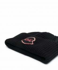 Moncler Black 'Love Patch Beanie' 5 Moncler Black 'Love Patch Beanie'