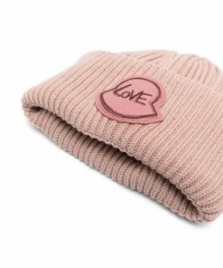 Moncler Pink 'Love Patch Beanie'