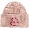 Moncler Pink 'Love Patch Beanie'