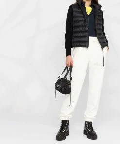 Moncler Black 'Padded Knit Sleeve Jacket'