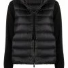 Moncler Black 'Padded Knit Sleeve Jacket'