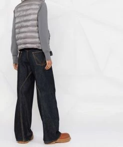 Moncler Grey 'Padded Knit Sleeve Jacket'