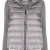 Moncler Grey 'Padded Knit Sleeve Jacket'