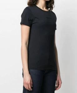 Moncler Navy 'Front Logo Embroidered T-shirt'