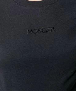 Moncler Navy 'Front Logo Embroidered T-shirt'