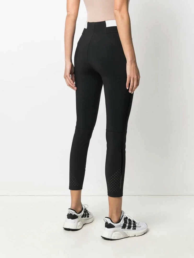 Moncler Black 'Brand Detailed Perforated Leggings' 6 Moncler Black 'Brand Detailed Perforated Leggings'