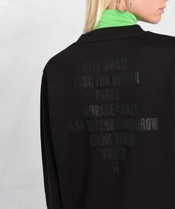 Moncler Black 'Back Graphic Text Sweater'