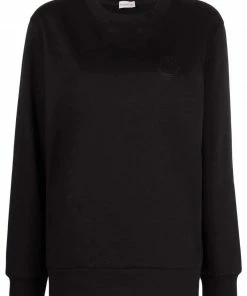 Moncler Black 'Back Graphic Text Sweater'