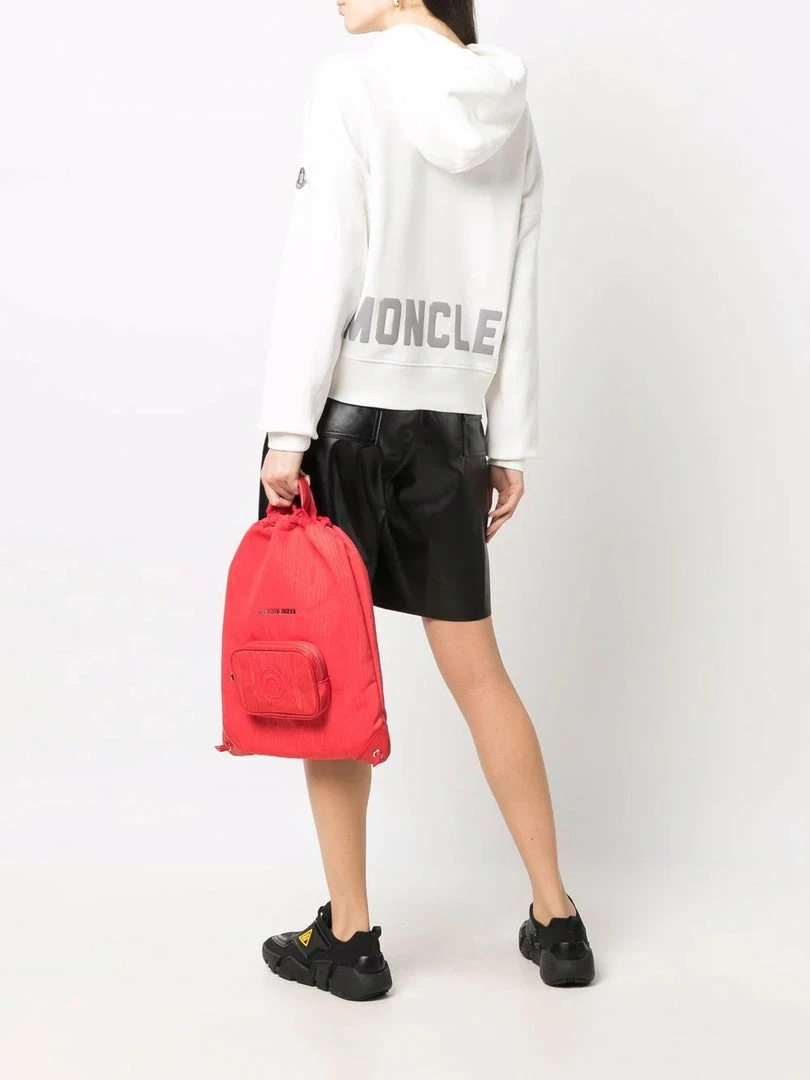 Moncler White 'Logo Detail Hoodie' 4 Moncler White 'Logo Detail Hoodie'