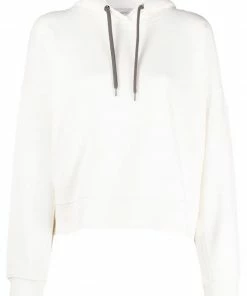 Moncler White 'Logo Detail Hoodie'