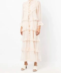 Stella Nova 'Monroe' Tiered Sheer Long Dress