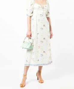 Rixo London 'Montenegro' Illustrated Midi Dress