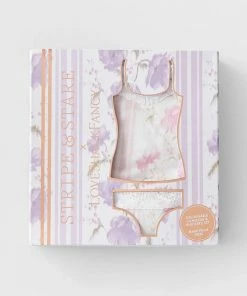 Stripe And Stare All In One ‘Morning Bliss Lace Cami And Knicker Set’