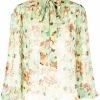 Rixo London 'Moss' Sheer Pussy Bow Floral Blouse 1 Rixo London 'Moss' Sheer Pussy Bow Floral Blouse