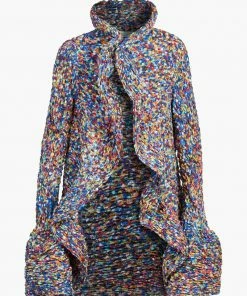 DRIES VAN NOTEN Multicoloured'Vibe' Ruffled Collar Jacket Clothing