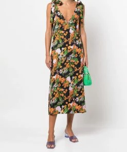 Stine Goya 'Naima' Floral Midi Dress
