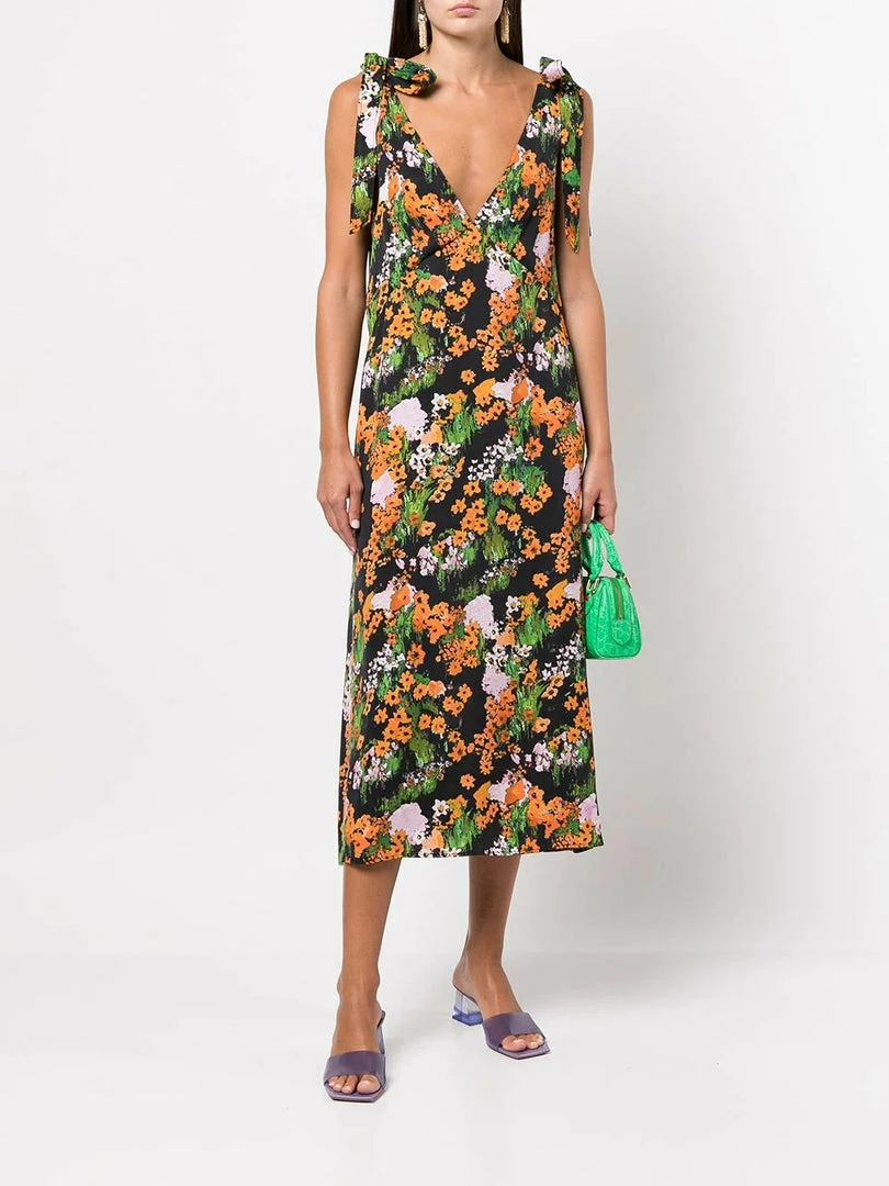 Stine Goya 'Naima' Floral Midi Dress 4 Stine Goya 'Naima' Floral Midi Dress