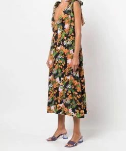 Stine Goya 'Naima' Floral Midi Dress 9 Stine Goya 'Naima' Floral Midi Dress