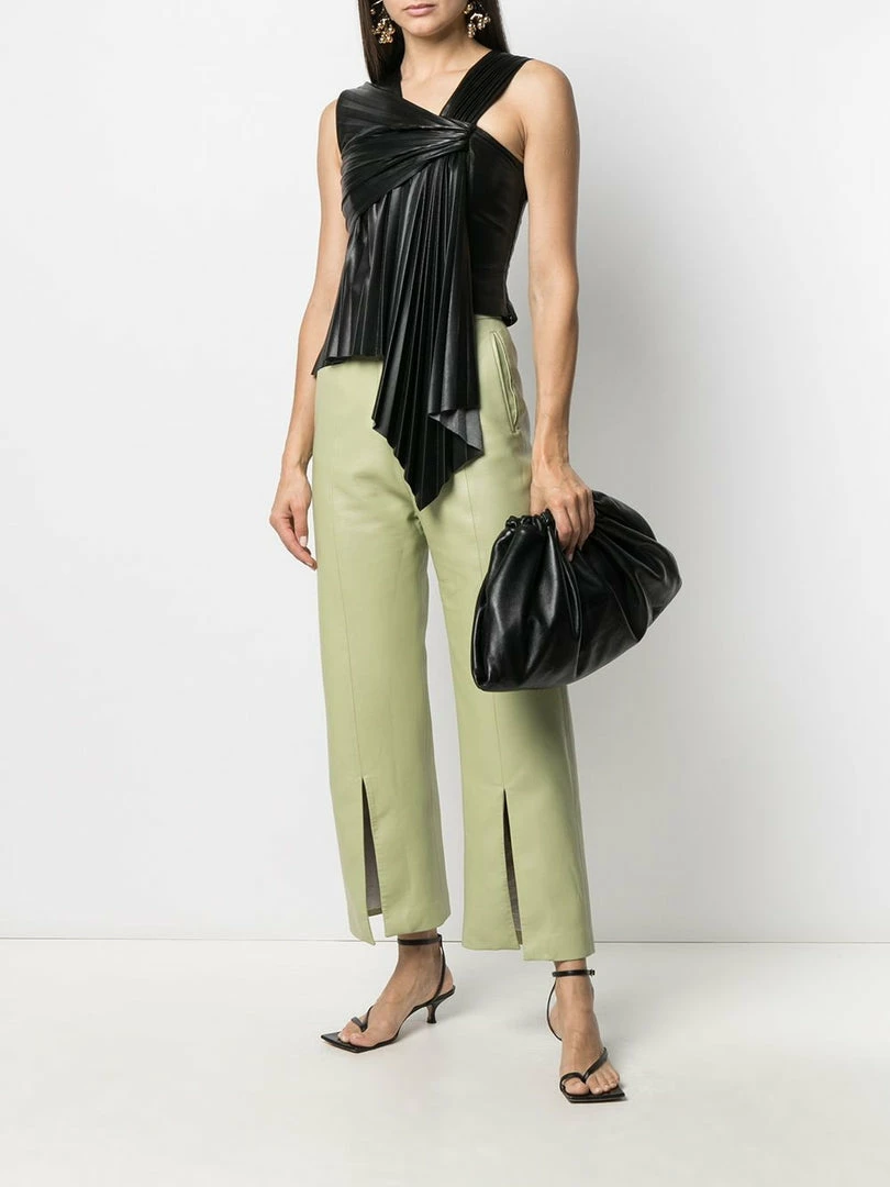 NANUSHKA 'Adrie' Pleated Vegan Leather Top Clothing 4 NANUSHKA 'Adrie' Pleated Vegan Leather Top Clothing