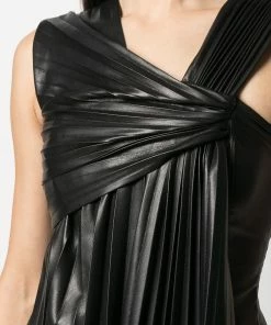 NANUSHKA 'Adrie' Pleated Vegan Leather Top Clothing 11 NANUSHKA 'Adrie' Pleated Vegan Leather Top Clothing