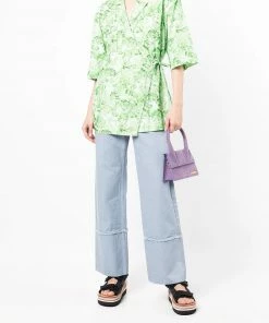 Baum Und Pferdgarten Clothing 'Nariko' Textured Wide Leg Jeans