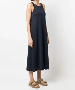 Studio Nicholson Clothing Navy 'Flint' Racer Vest Dress