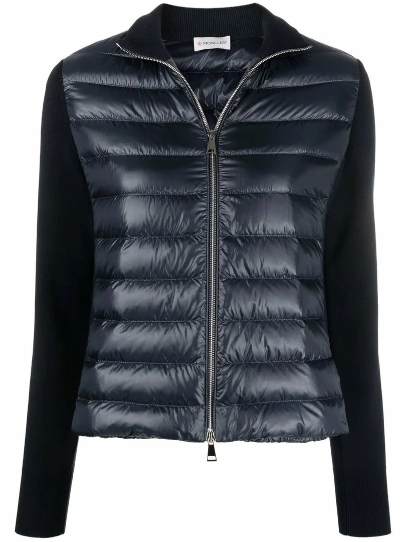 Moncler 'Navy Padded Cotton Cardigan' 8 Moncler 'Navy Padded Cotton Cardigan'
