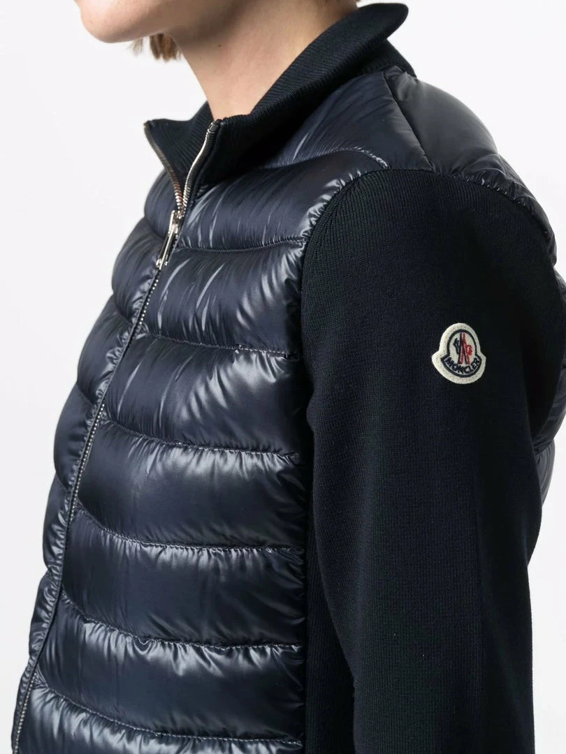 Moncler 'Navy Padded Cotton Cardigan' 12 Moncler 'Navy Padded Cotton Cardigan'