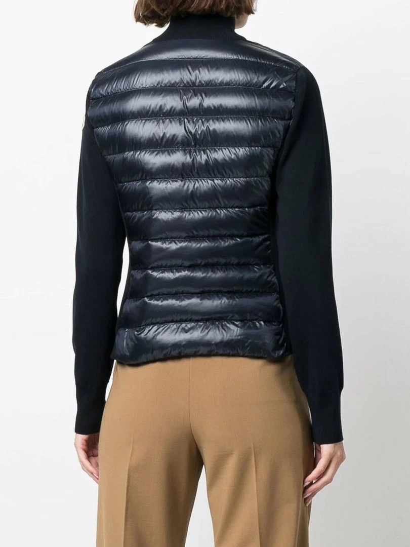 Moncler 'Navy Padded Cotton Cardigan' 6 Moncler 'Navy Padded Cotton Cardigan'